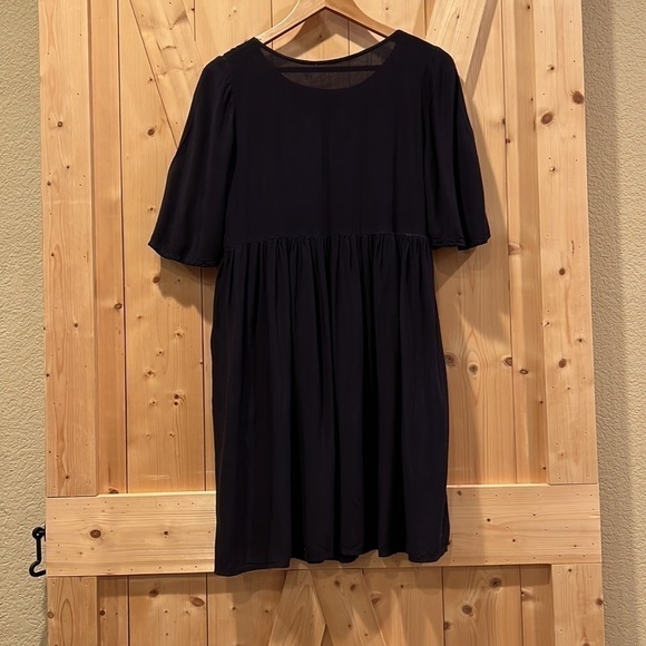 Riviera Sun Rayon Crepe Short Black Dress with Multicolored Embroidery No Size - Picture 4 of 7